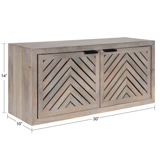 Kate and Laurel Mezzeta Decorative Wood Wall Cabinet